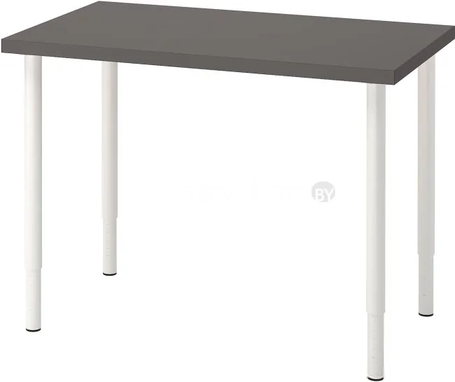 Стол Ikea Линнмон/Олов 994.161.18 (темно-серый/белый)