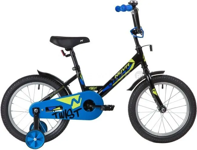Детский велосипед Novatrack Twist 16 2020 161TWIST.BK20 (черный/синий)