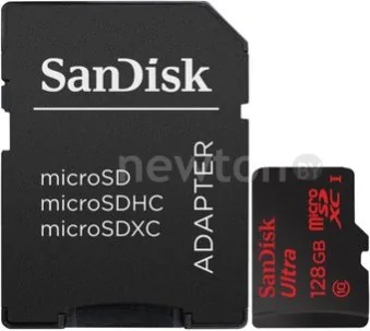 Карта памяти SanDisk Ultra microSDXC UHS-I (Class 10) 128GB (SDSDQUI-128G-G46)