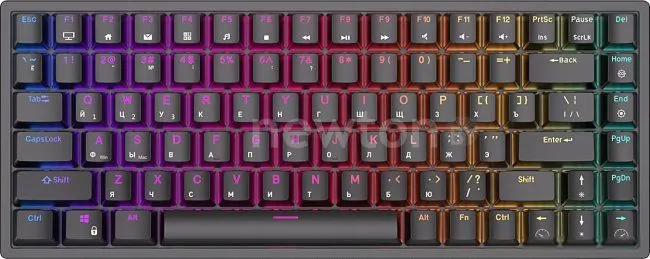 Клавиатура Royal Kludge RK84 RGB (черный, Gateron Yellow)