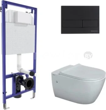 Унитаз подвесной Berges Wasserhaus Mascon Rimless + Toma Slim SO + Novum525 + L5 043217
