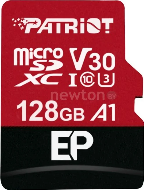 Карта памяти Patriot microSDXC EP Series PEF128GEP31MCX 128GB (с адаптером)