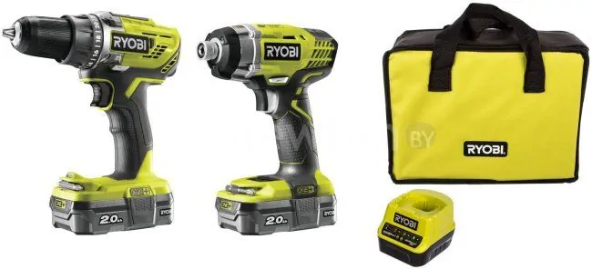 Ryobi R18DDID-220S (шуруповерт, винтоверт, сумка, 2 АКБ)