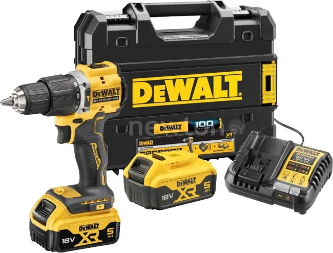 Ударная дрель-шуруповерт DeWalt DCD100YP2T (с 2-мя АКБ 5 Ач, кейс)