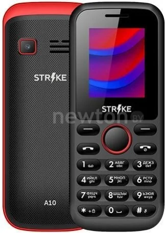 Телефон Strike A10 (черный/красный)