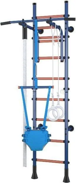 Детский спортивный комплекс Polini Kids Sport Turbo пристенный (синий)