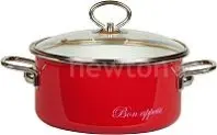 Кастрюля СтальЭмаль Bon Appetit 8SD205S (вишневый)