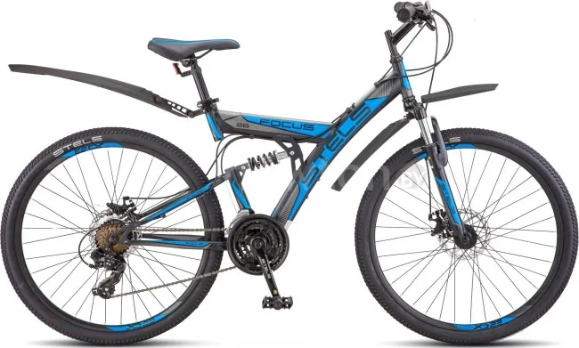 Велосипед Stels Focus MD 26 21-sp V010 2019 (черный/синий)