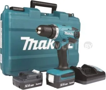 Ударная дрель-шуруповерт Makita HP347DWE (с 2-мя АКБ, кейс)