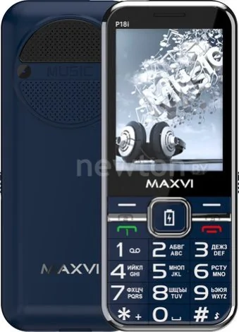 Кнопочный телефон Maxvi P18i (синий)
