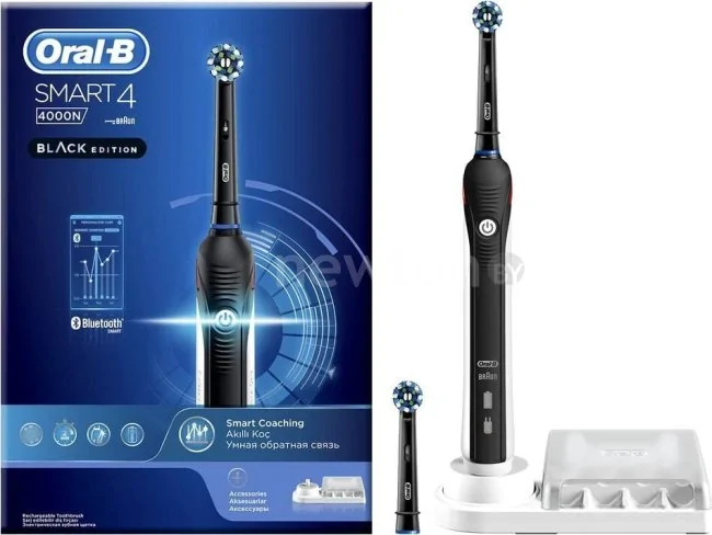 Электрическая зубная щетка Oral-B Smart 4 4000N Cross Action D601.525.3 (черный)