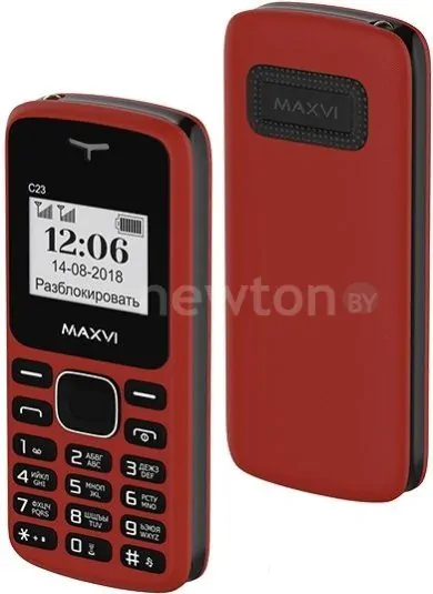 Телефон Maxvi C23 (красный/черный)