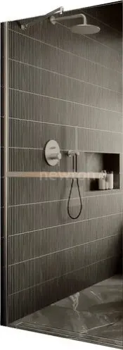 Душевая стенка MaybahGlass 69x195 MGD-702-5ш (бронзовое стекло/хром матовый)