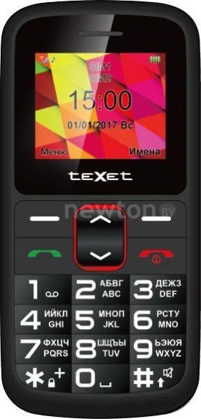 Телефон TeXet TM-B217 (черный-красный)