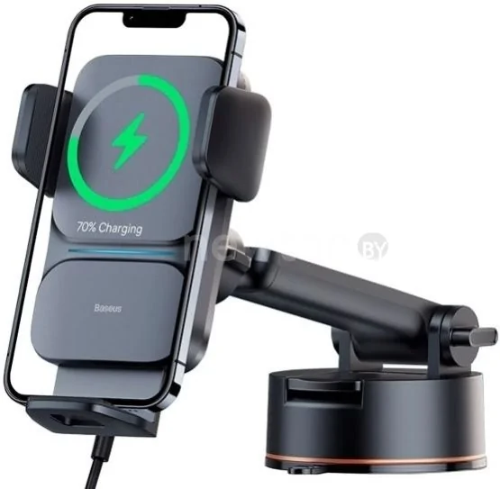 Держатель для смартфона Baseus Wisdom Auto Alignment Car Mount Wireless Charger CGZX000101