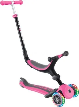 Трехколесный самокат Globber Go Up Foldable Plus Light (розовый)