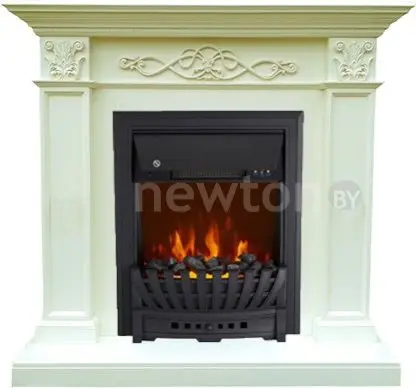 Каминокомплект Smolcom Verona STD-ASP с Aspen Black (белый дуб)