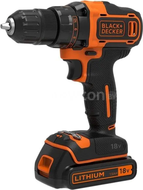 Дрель-шуруповерт Black & Decker BDCDD186KB (с 2-мя АКБ)