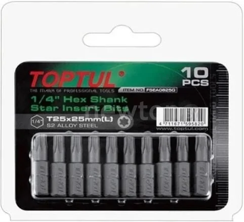 Набор бит Toptul FSEA1225G (10 предметов)