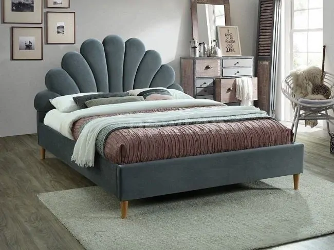 Кровать Signal Santana Velvet 160x200 (серый)