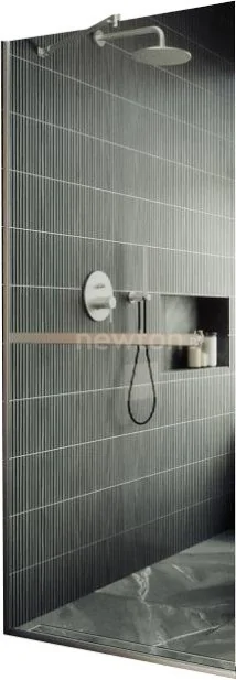 Душевая стенка MaybahGlass 195x89 MGD-732-5у (прозрачное стекло/хром матовый)