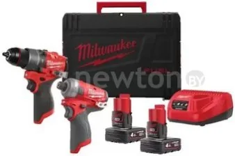 Milwaukee M12 FPP2E2-402X 4933480594 (шуруповерт, винтоверт, 2 АКБ, кейс)