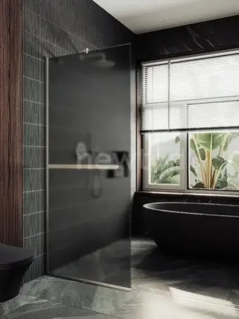 Душевая стенка MaybahGlass 99x195 MGD-1462-5у (графитовое матовое стекло/хром матовый)