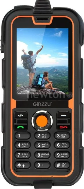 Телефон Ginzzu R2 Dual Black/Orange