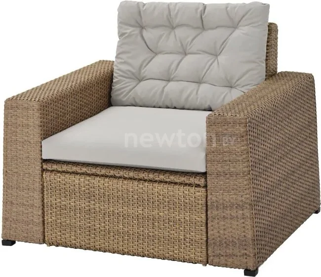 Кресло Ikea Соллерон 493.294.73 (коричневый/куддарна серый)