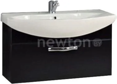 Акватон Тумба Ария 80 1A1417K0AA950 с умывальником Смайл 80 (черный)