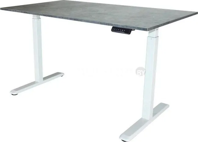 Стол для работы стоя ErgoSmart Electric Desk 1380x800x18 мм (бетон чикаго светло-серый/белый)