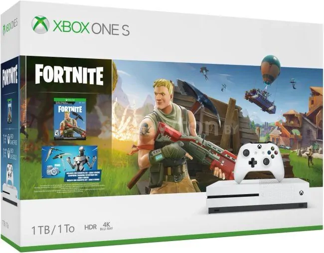 Игровая приставка Microsoft Xbox One S 1TB + Fortnite