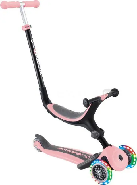 Трехколесный самокат Globber Go Up Foldable Plus Light (пастельно-розовый)