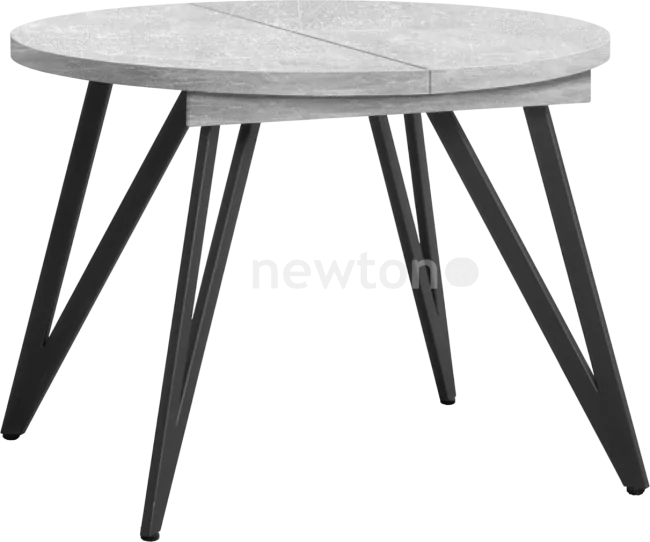 Обеденная группа Millwood Женева 3 раздвижной D100-140x100х76 (бетон/металл черный)