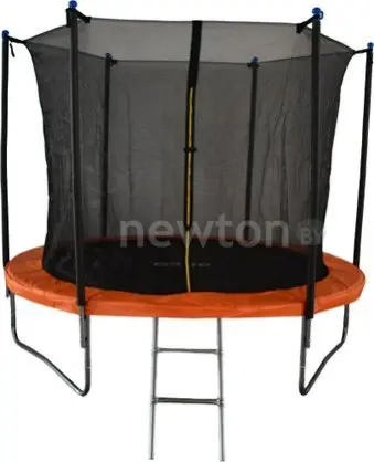 Батут GoUP Elite 8FT (с сеткой и лестницей, оранжевый)