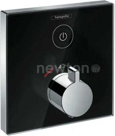 Смеситель Hansgrohe ShowerSelect Glass 15737600 (черный/хром)