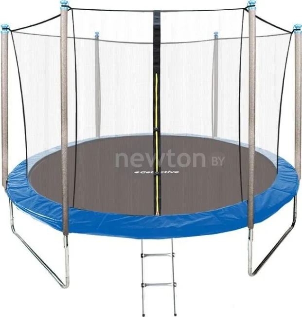 Батут GetActive Jump 10ft - 312 см с лестницей, внутренней сеткой (синий)