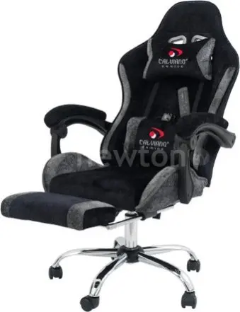 Игровое (геймерское) кресло Calviano Amarone (black-grey plush)