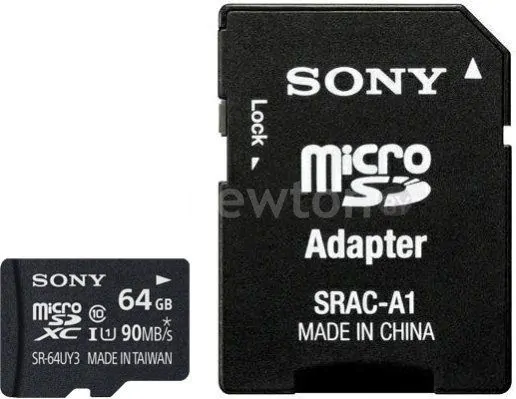 Карта памяти Sony microSDXC (Class 10) 64GB + адаптер [SR64UY3AT]