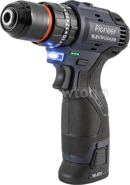 Ударная дрель-шуруповерт Pioneer Tools CID-E1602BL-22C (с 2-мя АКБ, сумка)