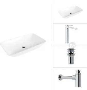 Умывальник Lauter 21886 + Moon 21СK81691C + сифон 21635CH + дон.клапан 21190CH (хром)