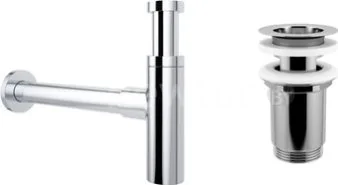 Сифон Wellsee Drainage System 182119004 (сифон, выпуск, хром)
