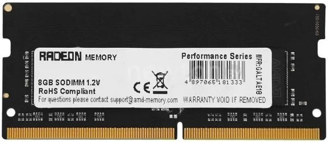 Оперативная память AMD Radeon R9 Gamer Series 8GB DDR4 SODIMM PC4-24000 R948G3000S2S-U