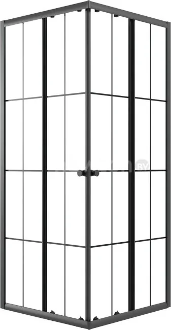 Душевой уголок Niagara Eco NG-1008-14QKL 80x80x190 (черный/стекло клетка)