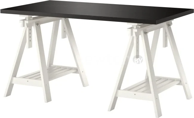 Стол Ikea Линнмон/Финвард (черный/белый) 692.792.31