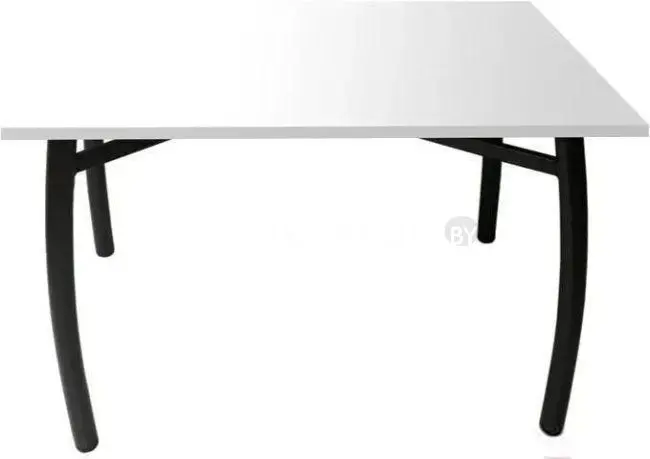 Кухонный стол Solt 110x70 (белый/ноги гнутые усиленные черные)