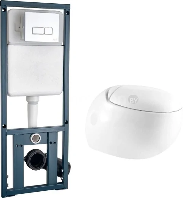Унитаз WeltWasser Jeckenbach 004 GL-WT + Marberg 410 SE (белый глянец/хром)