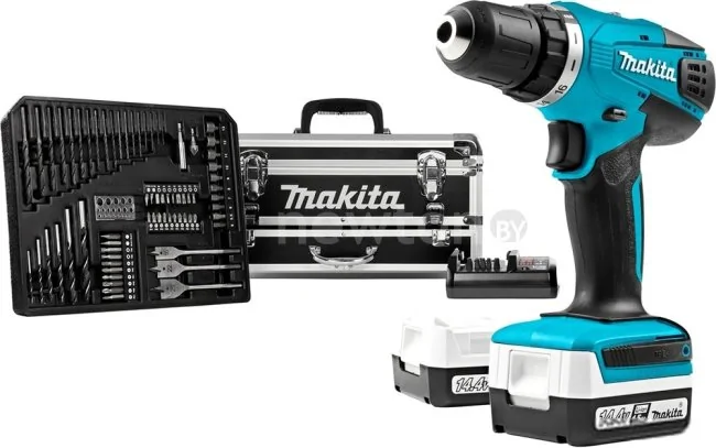Дрель-шуруповерт Makita DF347DWEX3 (с 2-мя АКБ, кейс, оснастка)