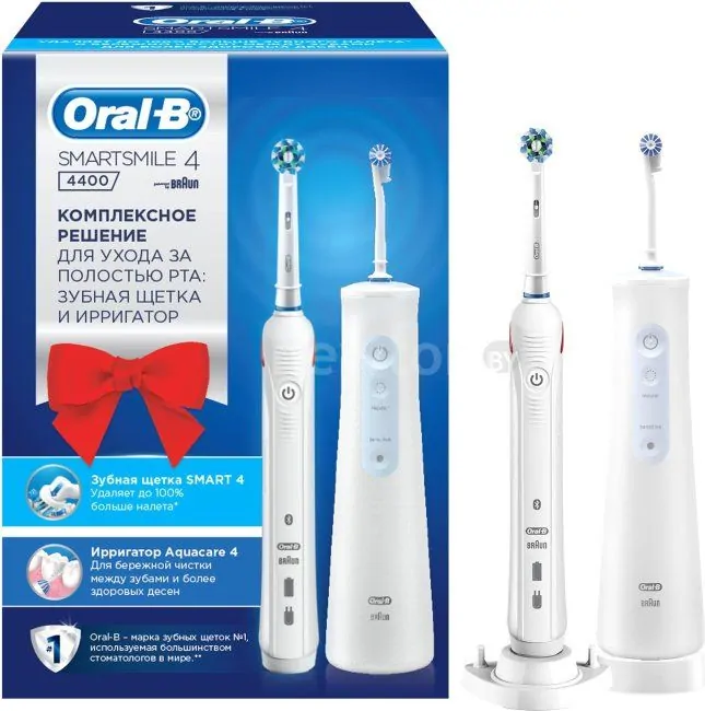 Электрическая зубная щетка и ирригатор Oral-B SmartSmile 4 4400