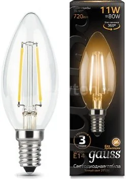 Люминесцентная лампа Gauss Filament E14 11W 810lm 2700K 103801111 (10 шт)